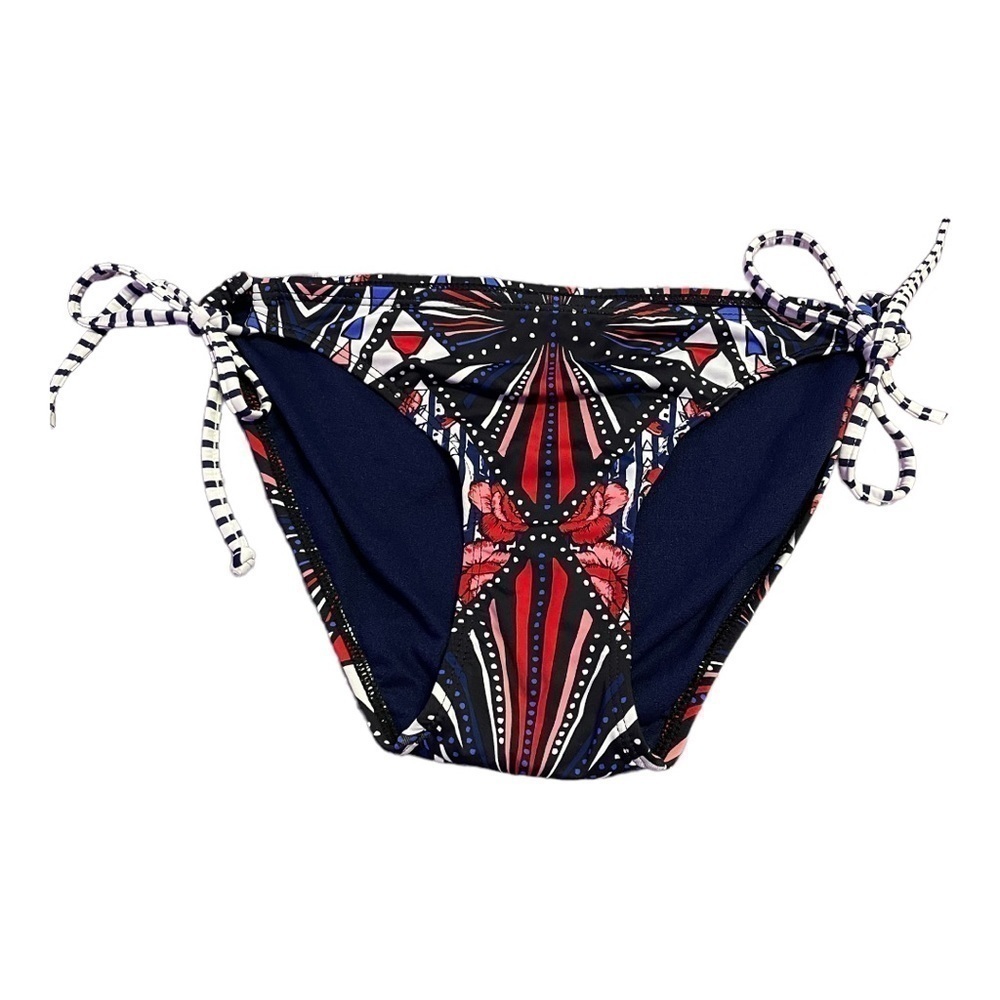 La vie en rose floral print string bikini bottoms size S